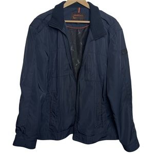 Hawke & Co Solid Navy Blue Long Sleeve Zip Front Windbreaker Jacket XL